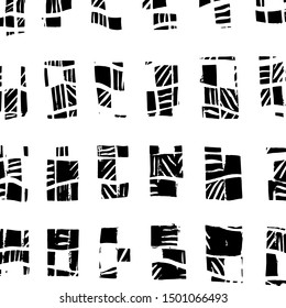 Brush pattern. Abstract texture. Grunge background. Vector.