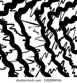 Brush pattern. Abstract texture. Grunge background. Vector.