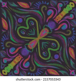 brush pattern by using watercolor techniques resulting in a unique pattern Use colors that are pleasing to the eye. Pattern inspired by flowers. Can be used to make prints on clothes or various items.