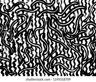 Brush pattern. Grunge background. Vector.
