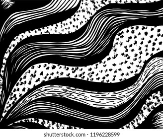 Brush pattern. Grunge background. Vector.