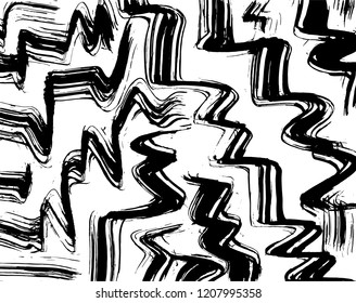Brush pattern. Grunge background. Vector.