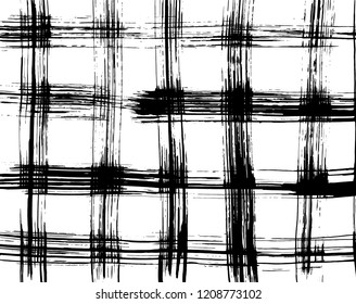 Brush pattern. Grunge background. Vector.