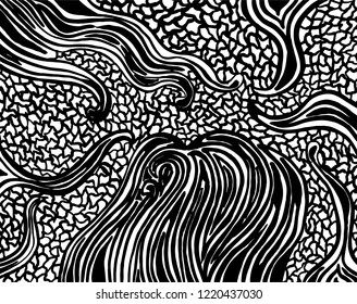 Brush pattern. Grunge background. Vector.