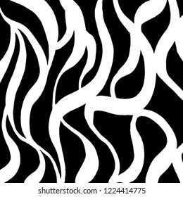 Abstract Black White Background Childish Line Stock Vector (Royalty ...