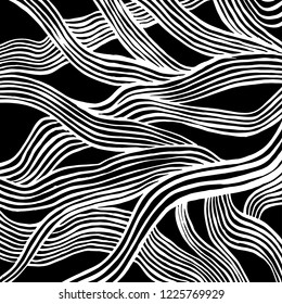 Brush pattern. Grunge background. Vector.