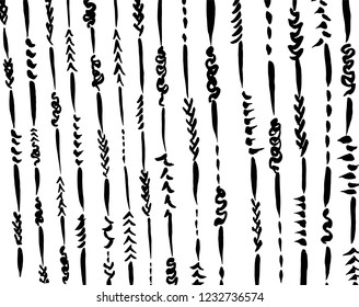 Brush pattern. Grunge background. Vector.