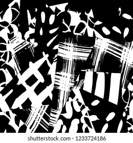 Brush pattern. Grunge background. Vector.