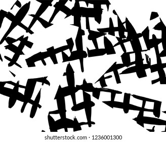 Brush pattern. Grunge background. Vector.