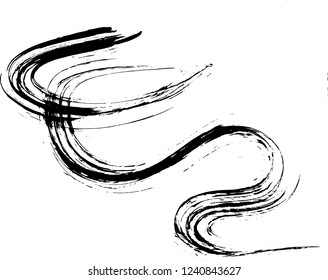 Brush pattern. Grunge background. Vector.