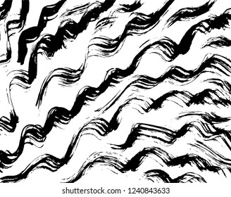 Brush pattern. Grunge background. Vector.