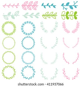 Brush Patterns, Wreath And Laurels