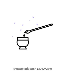 Brush, pen, China culture icon. Element of China culture icon. Thin line icon for website design and development, app development. 