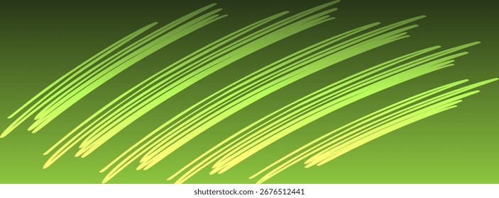 Pincel de la pluma dibujado a mano subrayado. Colección de resaltador, líneas de pincel, aislado. Elemento de estilo gráfico resaltador de Vector. Conjunto de resaltado dibujado a mano de acuarela verde