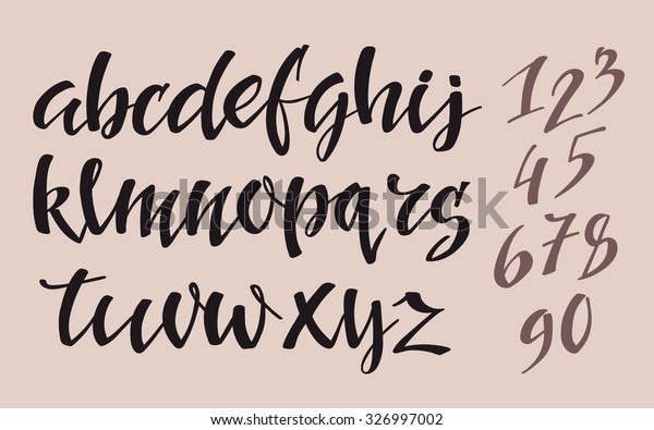 Brush Pen Style Vector Alphabet Calligraphy Stock Vector (Royalty Free ...