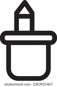 Icono de esquema de herramientas de lápiz de pincel