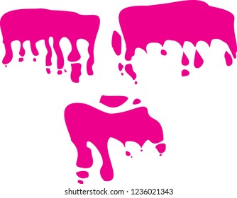 brush pink vector. pink paint melts