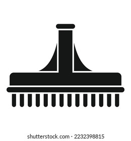 Brush pool icon simple vector. Cleaning swimming. Service net