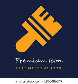 Pincel material premium ui ux icono vector aislado en colores azul marino y naranja