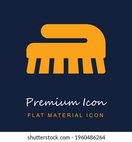 Brush premium material ui ux isolated vector icon in navy blue and orange colors
