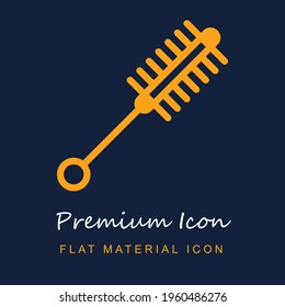 Brush premium material ui ux isolated vector icon in navy blue and orange colors