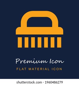 Brush premium material ui ux isolated vector icon in navy blue and orange colors