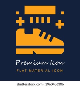 Pincel material premium ui ux icono vector aislado en colores azul marino y naranja