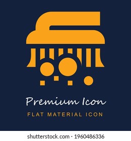 Brush premium material ui ux isolated vector icon in navy blue and orange colors