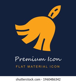 Pincel material premium ui ux icono vector aislado en colores azul marino y naranja
