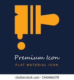 Brush premium material ui ux isolated vector icon in navy blue and orange colors
