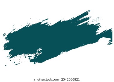 brush print with green paint on a white background