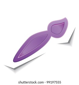 brush: purple sticker