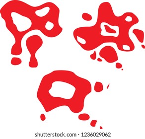 brush red vector. red paint melts