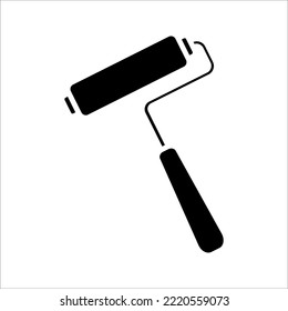 brush roll icon on white background