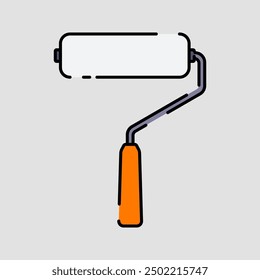 Brush Roll Illustration Flat Design Style