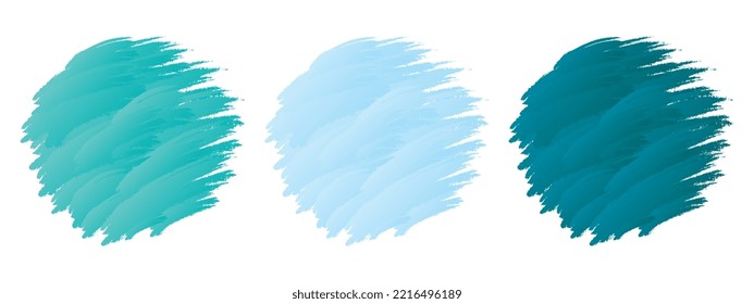 Botón circular de pincel con color pastel, círculo de brocha de brocha, set pintura fondo de salpicadura elemento de diseño gráfico vector