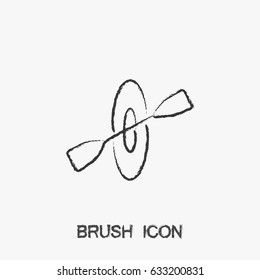 Brush rowing   icon  illustration vector symbol