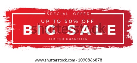 brush sale banner vector 