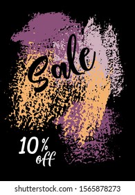 Brush sale banner vector, can be use for, landing page, website, mobile app, poster, flyer, coupon, gift card, smartphone template, web design