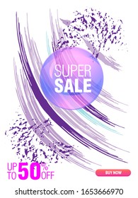 Brush sale banner vector, can be use for, landing page, website, mobile app, poster, flyer, coupon, gift card, smartphone template, web design