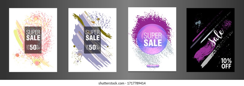 Brush sale banner vector, can be use for, landing page, website, mobile app, poster, flyer, coupon, gift card, smartphone template, web design