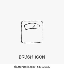 Brush scale  icon  illustration vector symbol