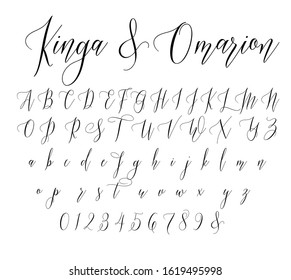 Brush Script Font Alphabet Typeface