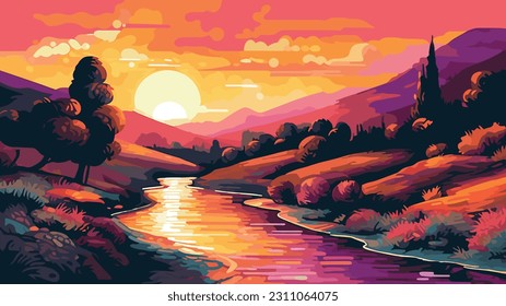 A Brush with Serenity: Impressionistic Landscapes