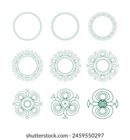 Brush set logo and icon design , flower brush set for any business