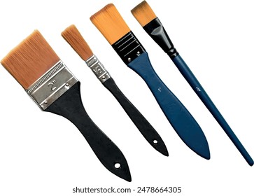 brush set. vector file. isolated. transparent
