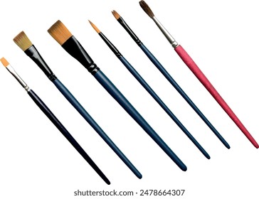 brush set. vector file. isolated. transparent
