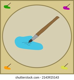 brush shadow background abstraction brown boredom retro old school circle