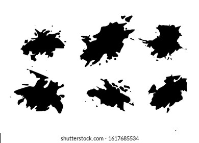 Brush shape design in vector. Brush element set. Illustration of brush with black color isolated in white background