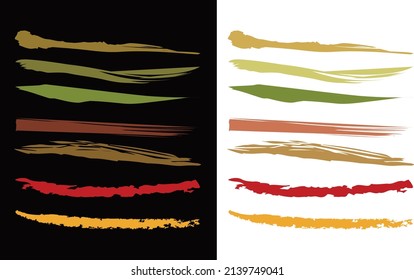 Cepillo Forma Pincel Formas de color de la barra de tracción Material Pincel vectorial 
